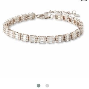 Sterling Silver Triple Baguette Bracelet
